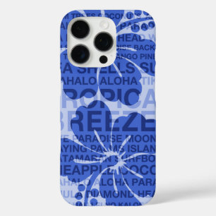 Summer Words Hawaiian Hibiskus Blue iPhone 16 Pro Hülle