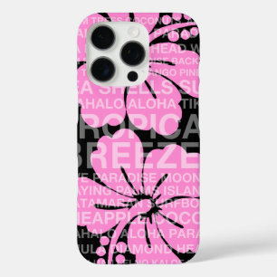 Summer Words Hawaiian Hibiskus Pink iPhone 16 Pro Hülle