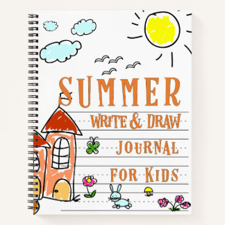 Summer Write & Zeichn Journal for Kids Notizbuch