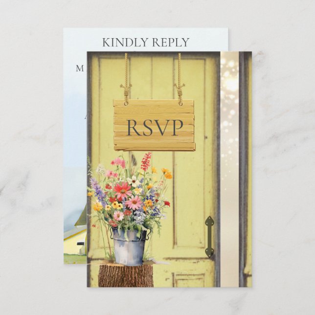 Summer Yellow Barn UAWG Enclosure Card Einladung (Vorne/Hinten)