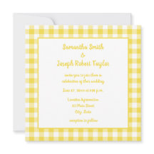Summer Yellow Gingham Country Wedding