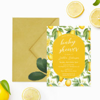 Summer Yellow Lemon Baby Dusche