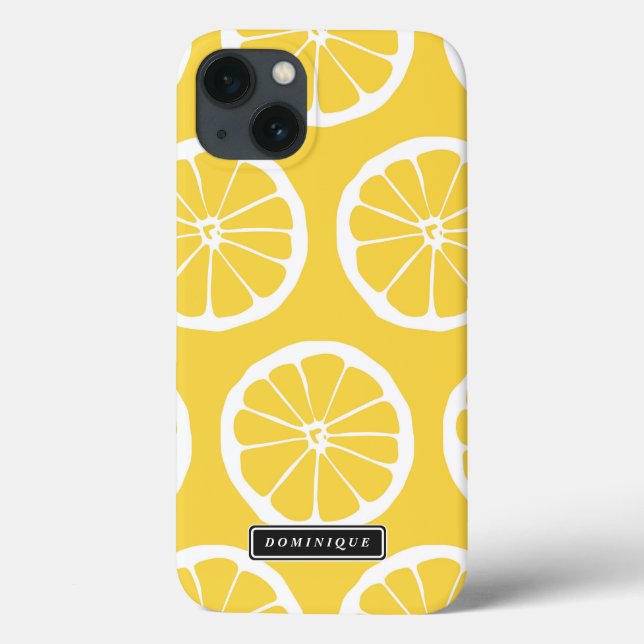 Summer Yellow Lemon Slices Pattern iPad Fall Case-Mate iPhone Hülle (Rückseite)