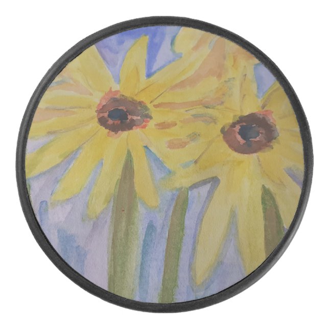 Summer Yellow Sunflock Puck (Vorderseite)