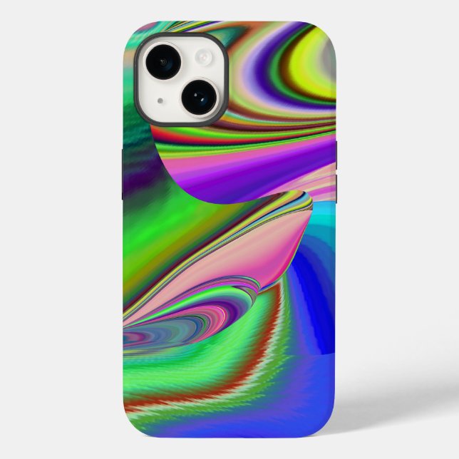 Summerfeeling , Abstrakt 3D Rainbowart Case-Mate iPhone Hülle (Rückseite)