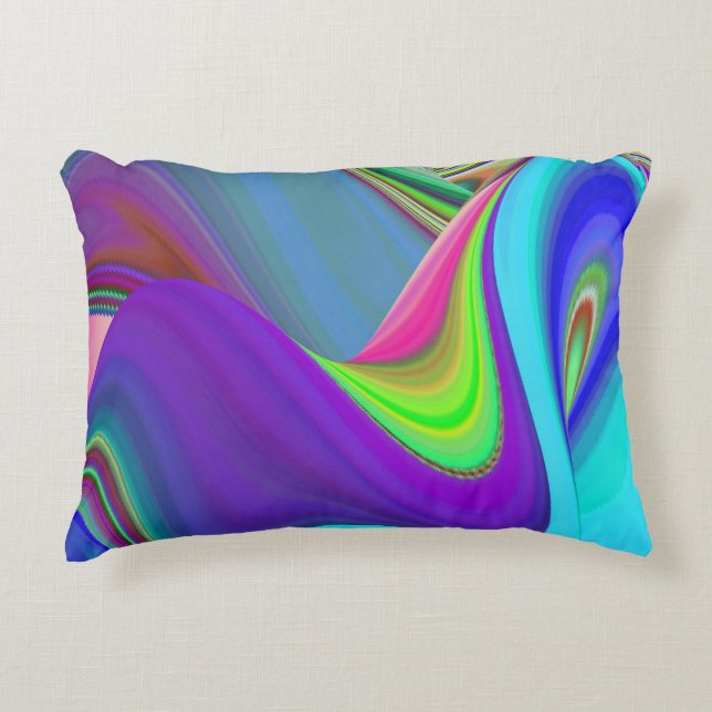 Summerfeeling , Abstrakt 3D Rainbowart Dekokissen (Vorderseite)