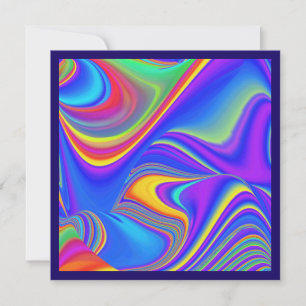Summerfeeling , Abstrakt 3D Rainbowart Einladung