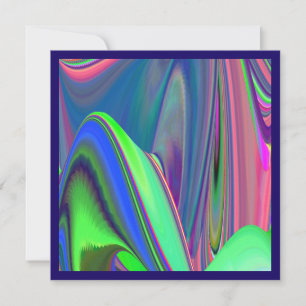 Summerfeeling , Abstrakt 3D Rainbowart Einladung