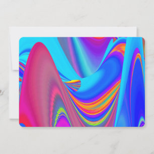 Summerfeeling , Abstrakt 3D Rainbowart Einladung