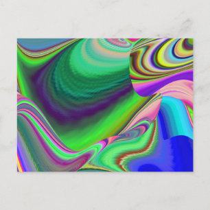 Summerfeeling , Abstrakt 3D Rainbowart Feiertagspostkarte