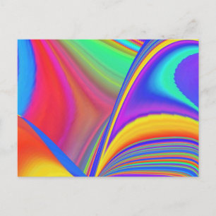 Summerfeeling , Abstrakt 3D Rainbowart Feiertagspostkarte
