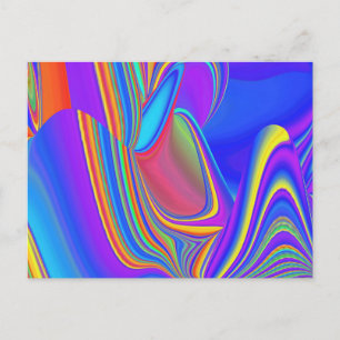 Summerfeeling , Abstrakt 3D Rainbowart Feiertagspostkarte