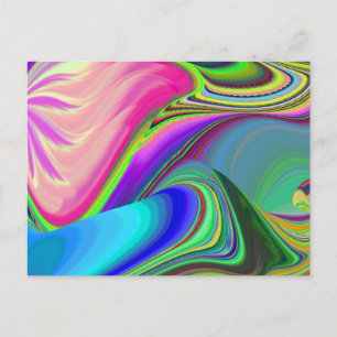 Summerfeeling , Abstrakt 3D Rainbowart Feiertagspostkarte