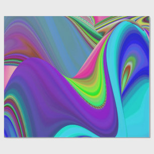 Summerfeeling , Abstrakt 3D Rainbowart Geschenkpapier