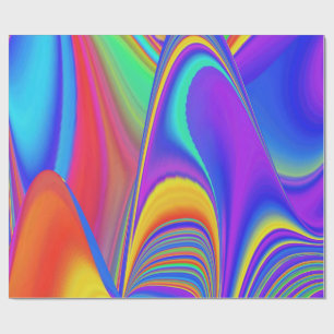 Summerfeeling , Abstrakt 3D Rainbowart Geschenkpapier