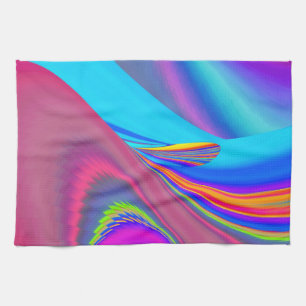 Summerfeeling , Abstrakt 3D Rainbowart Geschirrtuch