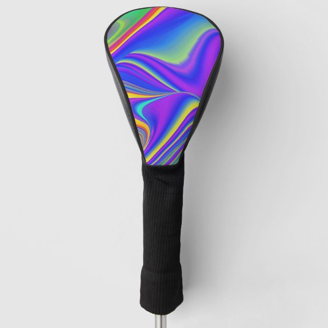Summerfeeling , Abstrakt 3D Rainbowart Golf Headcover (Vorderseite)