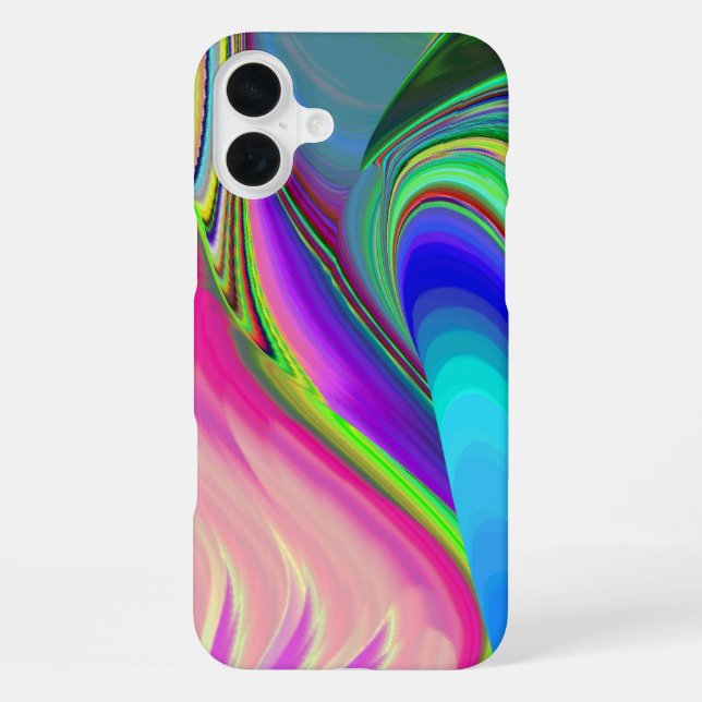 Summerfeeling , Abstrakt 3D Rainbowart iPhone Hülle (Rückseite)