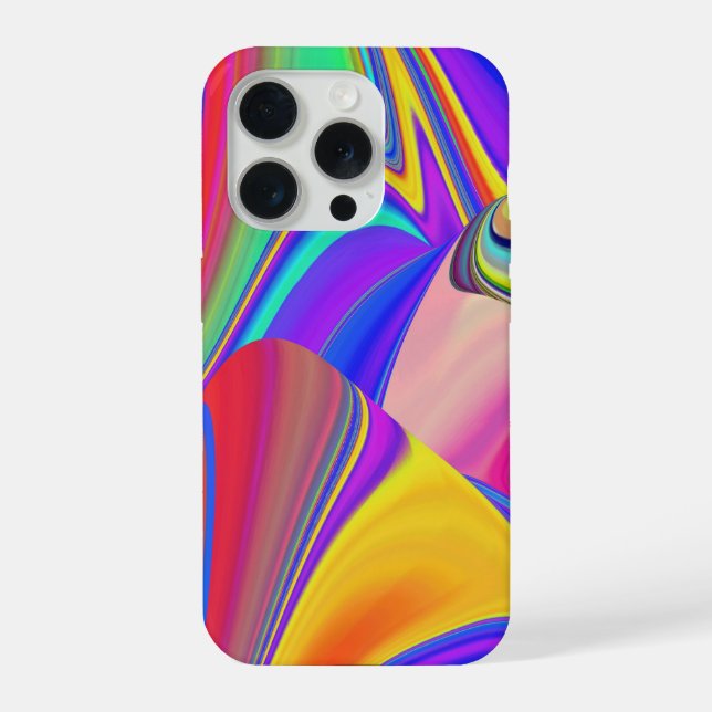 Summerfeeling , Abstrakt 3D Rainbowart iPhone Hülle (Rückseite)