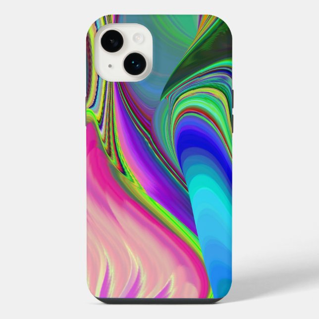 Summerfeeling , Abstrakt 3D Rainbowart iPhone Hülle (Rückseite)