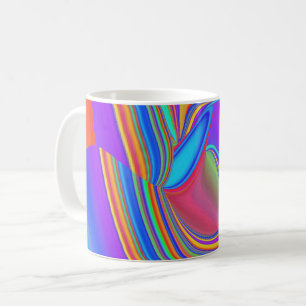 Summerfeeling , Abstrakt 3D Rainbowart Kaffeetasse