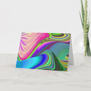 Summerfeeling , Abstrakt 3D Rainbowart Karte