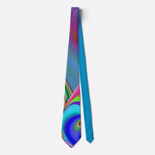 Summerfeeling , Abstrakt 3D Rainbowart Krawatte (Vorderseite)
