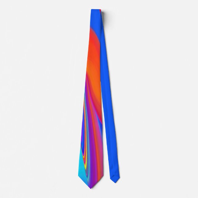 Summerfeeling , Abstrakt 3D Rainbowart Krawatte (Vorderseite)