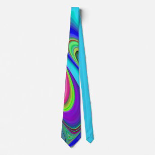 Summerfeeling , Abstrakt 3D Rainbowart Krawatte