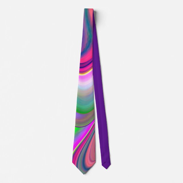 Summerfeeling , Abstrakt 3D Rainbowart Krawatte (Vorderseite)
