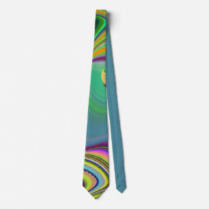 Summerfeeling , Abstrakt 3D Rainbowart Krawatte