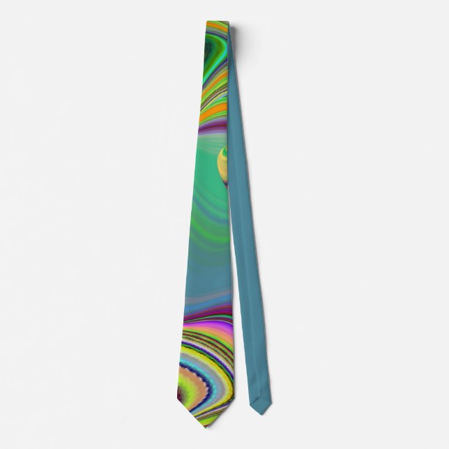 Summerfeeling , Abstrakt 3D Rainbowart Krawatte (Vorderseite)