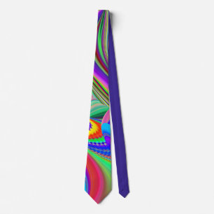 Summerfeeling , Abstrakt 3D Rainbowart Krawatte