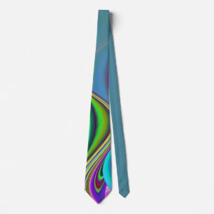 Summerfeeling , Abstrakt 3D Rainbowart Krawatte