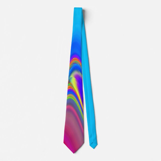 Summerfeeling , Abstrakt 3D Rainbowart Krawatte (Vorderseite)
