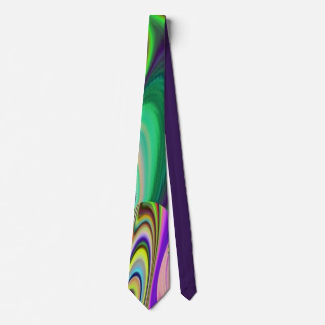 Summerfeeling , Abstrakt 3D Rainbowart Krawatte (Vorderseite)