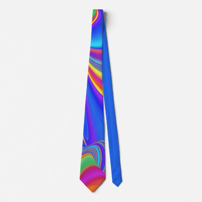 Summerfeeling , Abstrakt 3D Rainbowart Krawatte (Vorderseite)