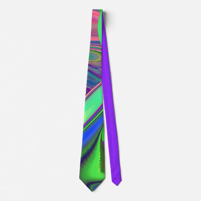 Summerfeeling , Abstrakt 3D Rainbowart Krawatte (Vorderseite)