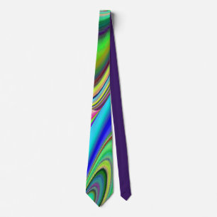 Summerfeeling , Abstrakt 3D Rainbowart Krawatte