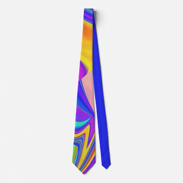 Summerfeeling , Abstrakt 3D Rainbowart Krawatte (Vorderseite)