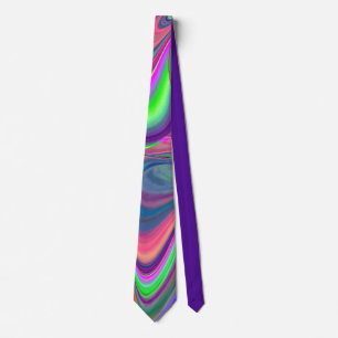 Summerfeeling , Abstrakt 3D Rainbowart Krawatte