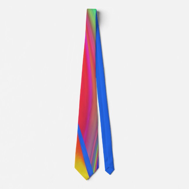 Summerfeeling , Abstrakt 3D Rainbowart Krawatte (Vorderseite)