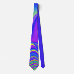 Summerfeeling , Abstrakt 3D Rainbowart Krawatte