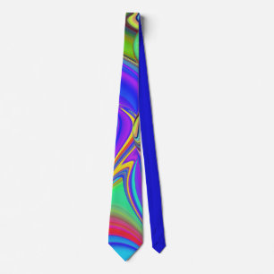 Summerfeeling , Abstrakt 3D Rainbowart Krawatte