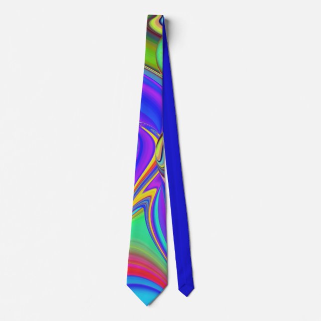 Summerfeeling , Abstrakt 3D Rainbowart Krawatte (Vorderseite)