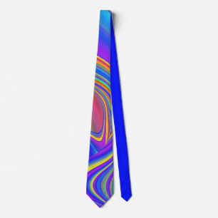Summerfeeling , Abstrakt 3D Rainbowart Krawatte