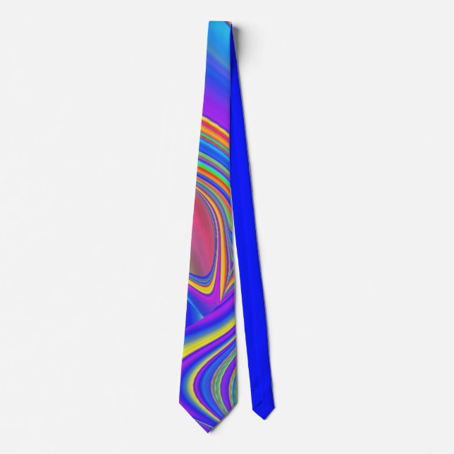Summerfeeling , Abstrakt 3D Rainbowart Krawatte (Vorderseite)