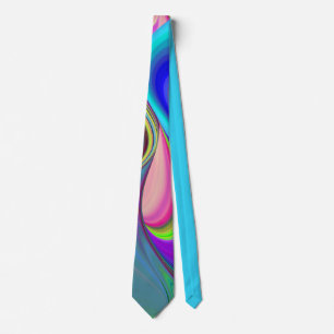 Summerfeeling , Abstrakt 3D Rainbowart Krawatte