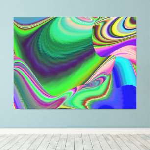 Summerfeeling , Abstrakt 3D Rainbowart Leinwanddruck