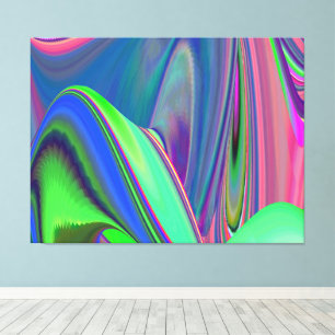 Summerfeeling , Abstrakt 3D Rainbowart Leinwanddruck